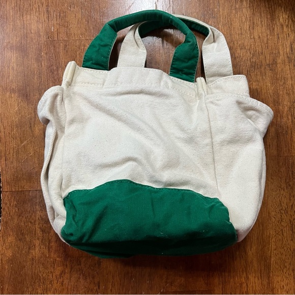 Starbucks Canvas Cream and Green Tote Lunch or Drink Bag Logo - Picture 3 of 7